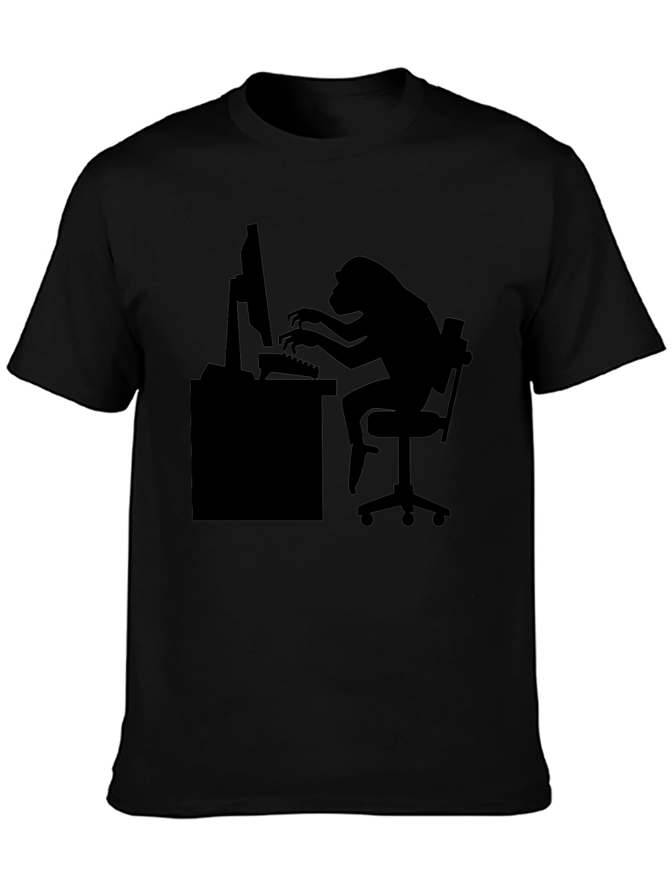 Monkey Coder T-Shirt - Black Graphic Tee