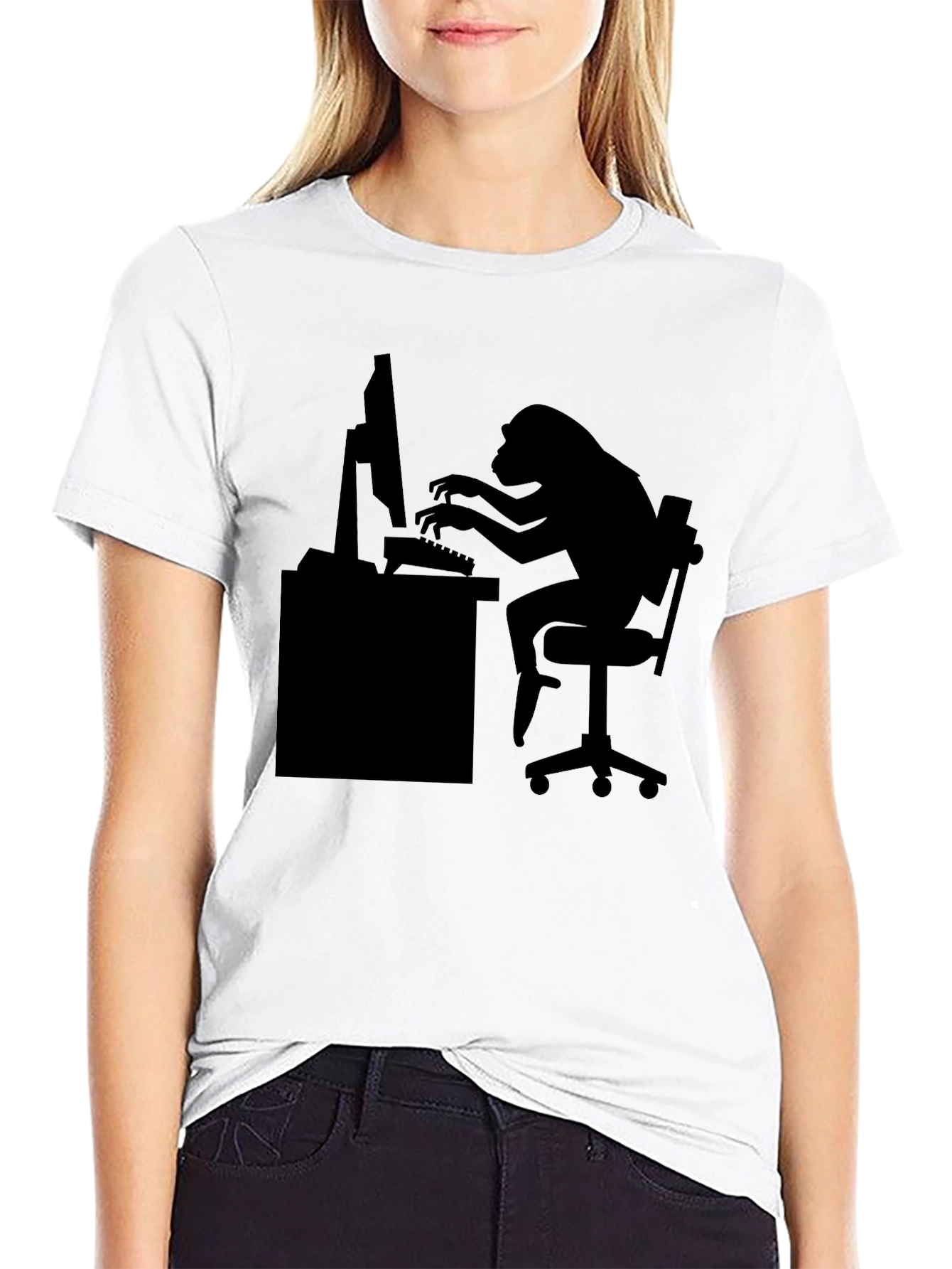 Monkey Coder T-Shirt - Black Graphic Tee