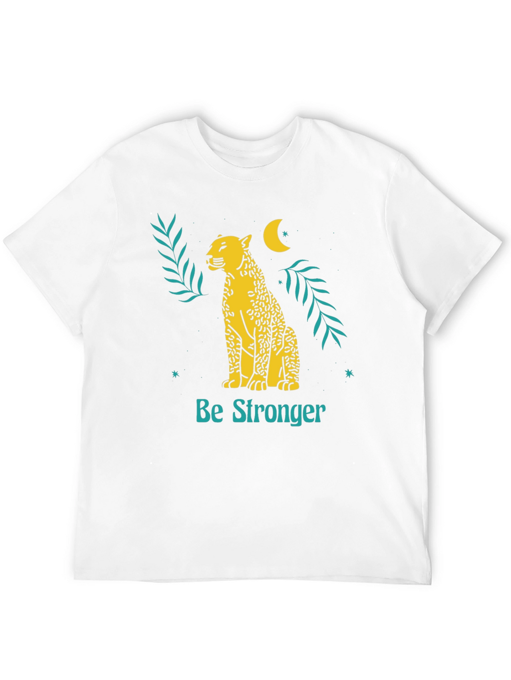 Be Stronger Leopard Graphic Tee - Black