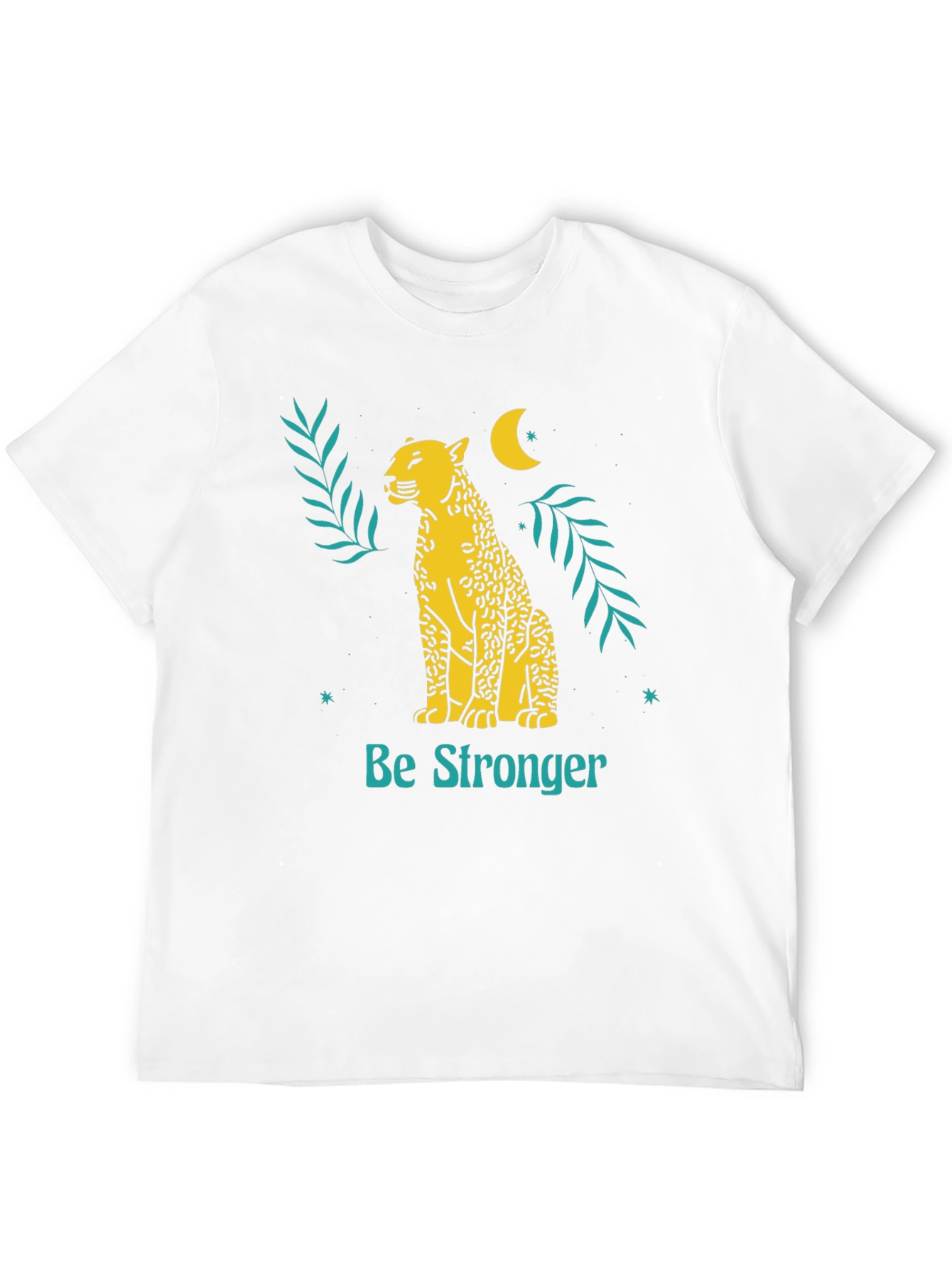 Be Stronger Leopard Graphic Tee - Black
