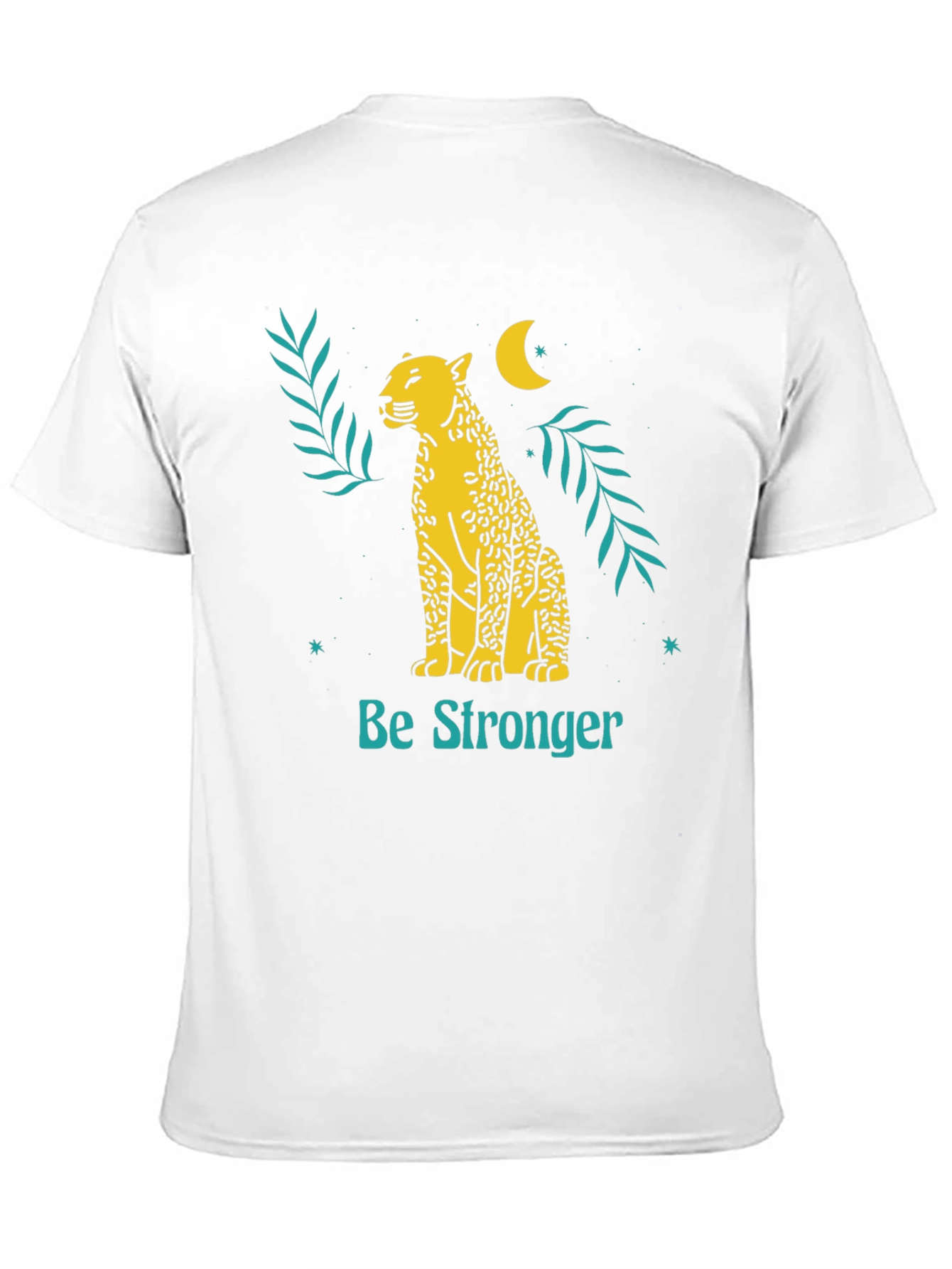 Be Stronger Leopard Graphic Tee - Black