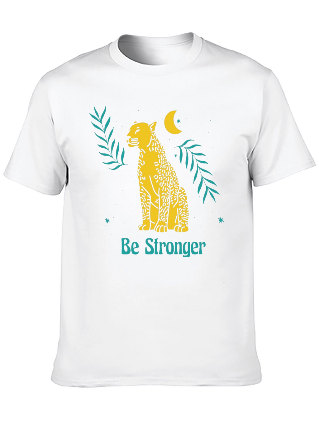 Be Stronger Leopard Graphic Tee - Black