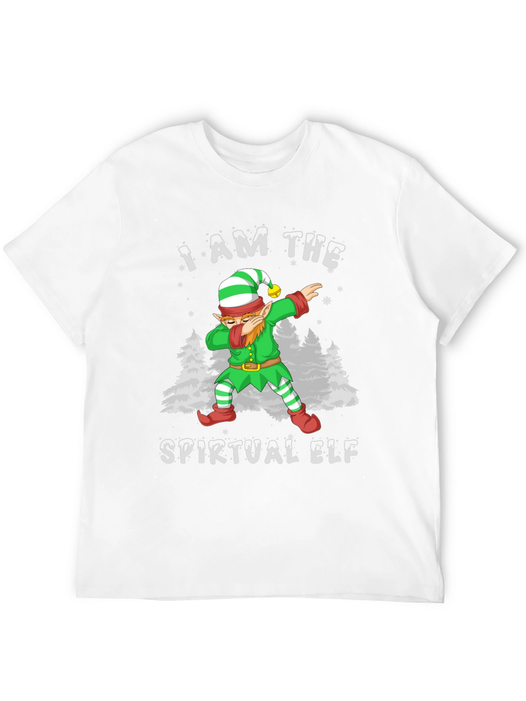 Spiritual Elf Dabbing Christmas Graphic Tee