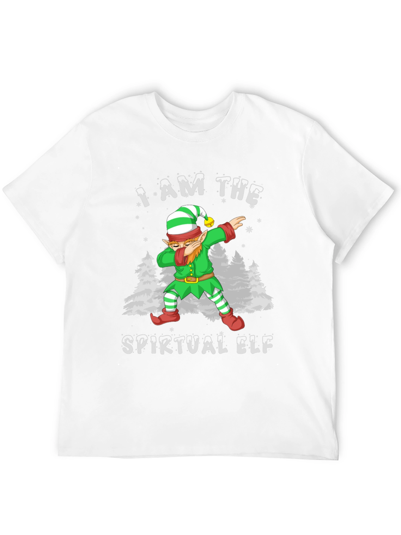 Spiritual Elf Dabbing Christmas Graphic Tee