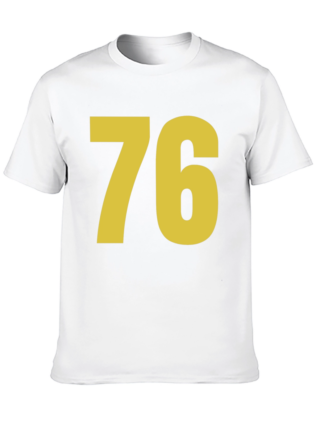 Retro Number 76 Graphic T-Shirt - Black