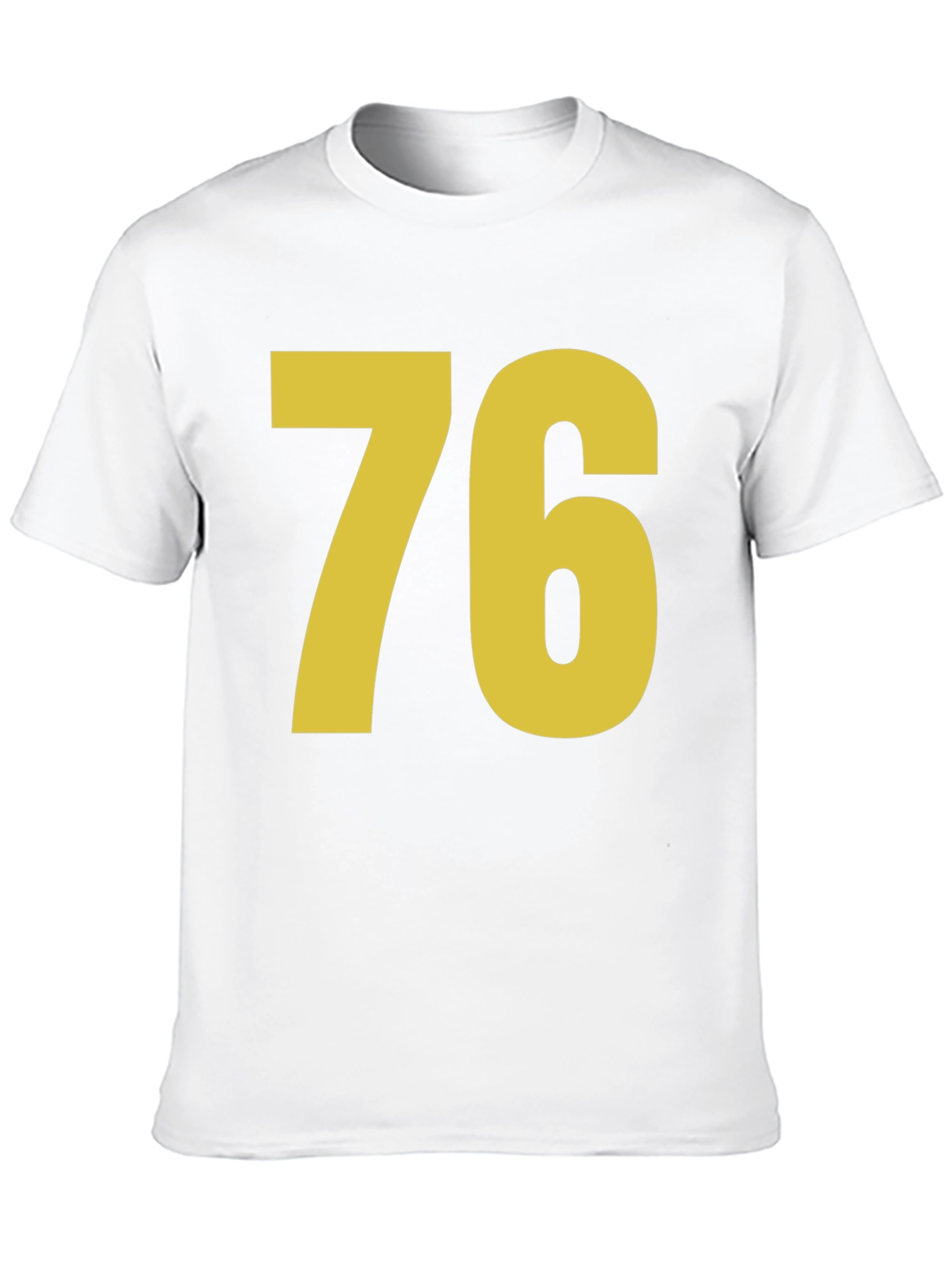 Retro Number 76 Graphic T-Shirt - Black