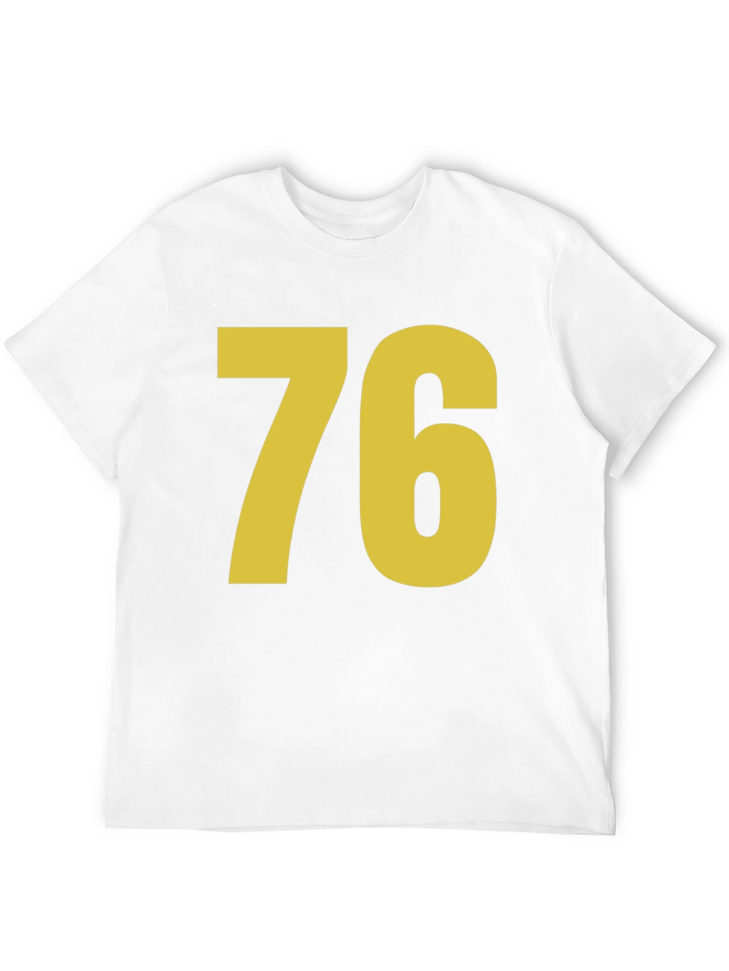Retro Number 76 Graphic T-Shirt - Black