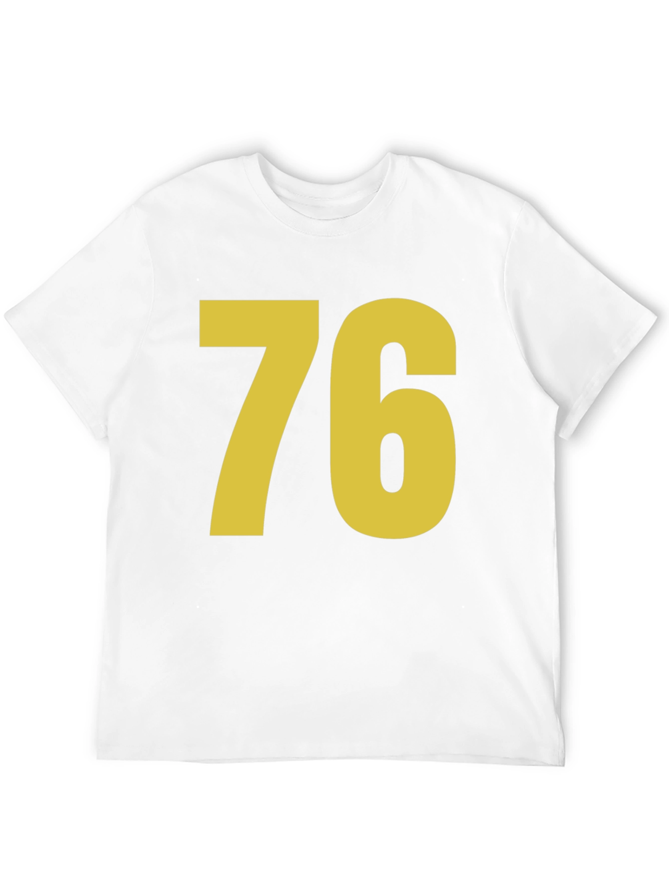 Retro Number 76 Graphic T-Shirt - Black