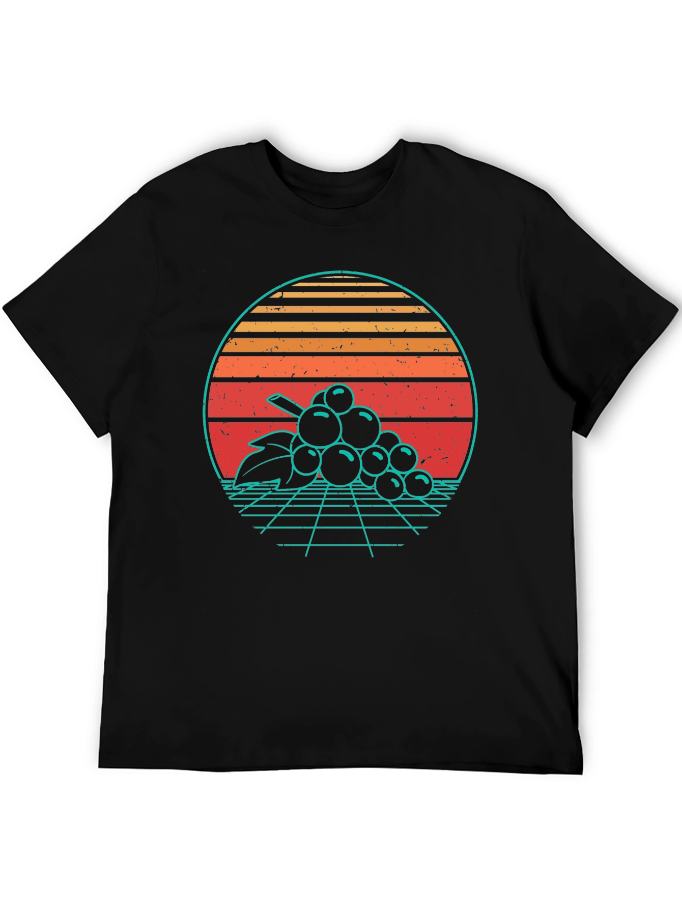 Retro Grapes Graphic Tee - 80s Vintage Style