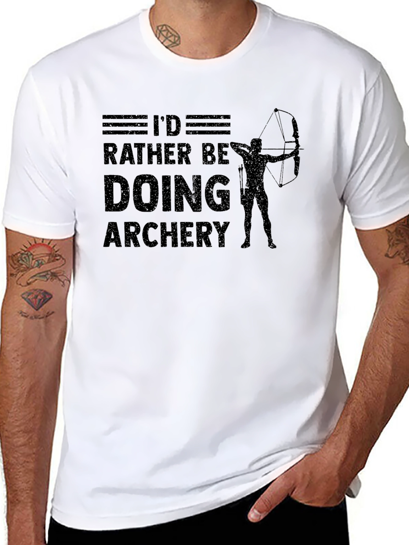 Id Rather Be Doing Archery Black T-Shirt