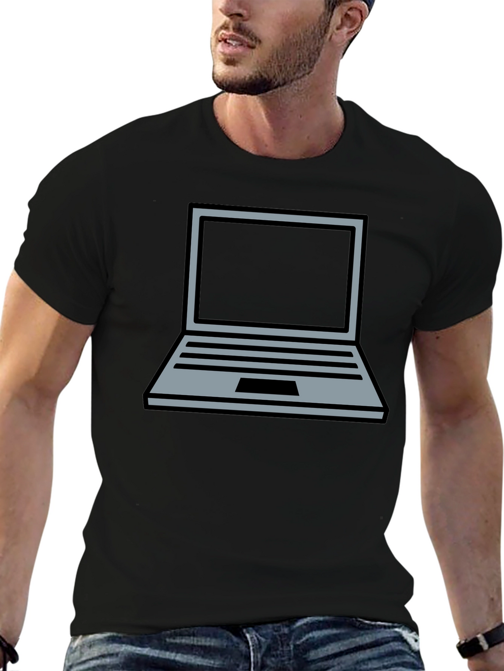 Laptop Graphic Tee - Geek Chic Comfort