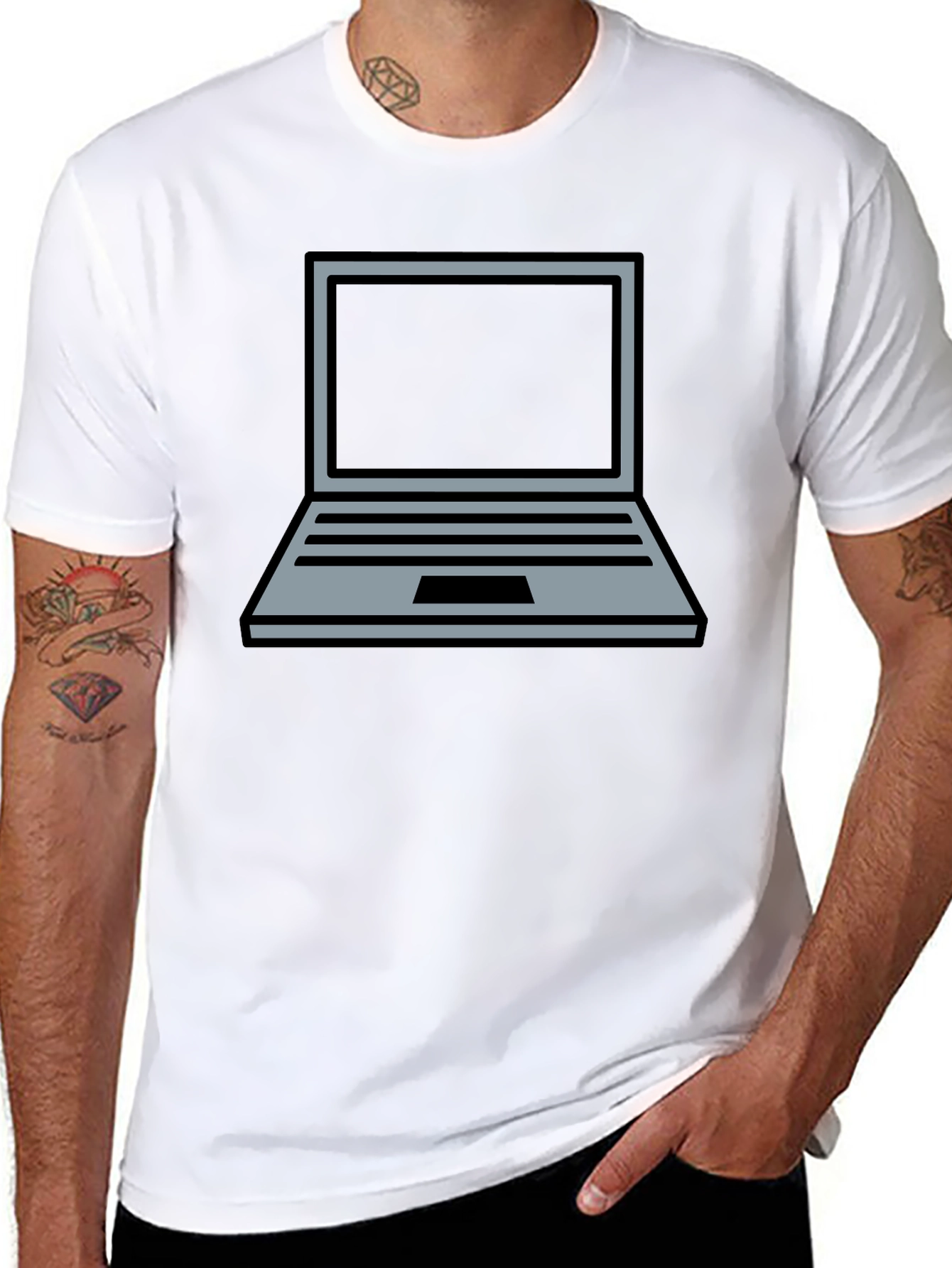 Laptop Graphic Tee - Geek Chic Comfort