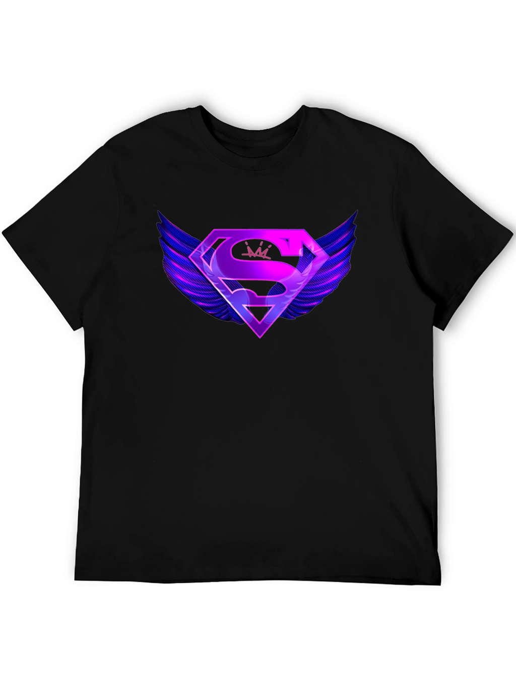 Winged Superhero Logo Graphic T-Shirt