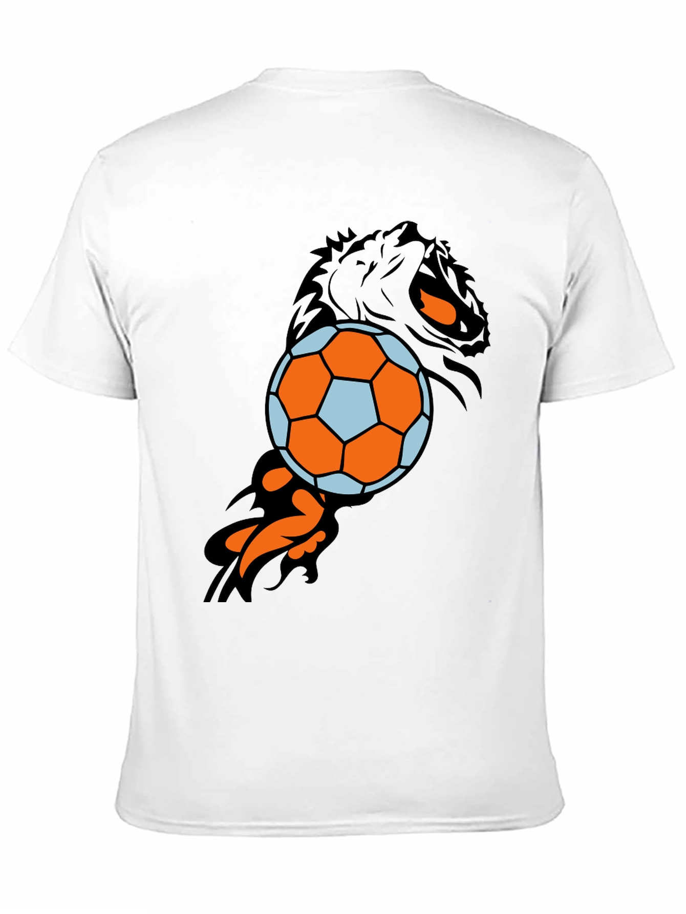 Lion & Soccer Ball Black T-Shirt