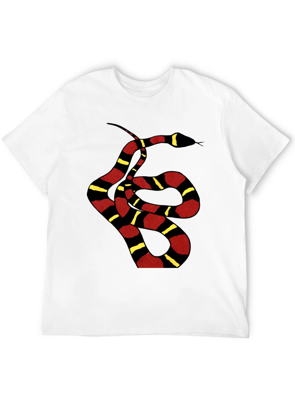 Striped Snake Graphic Tee - Black Unisex T-Shirt