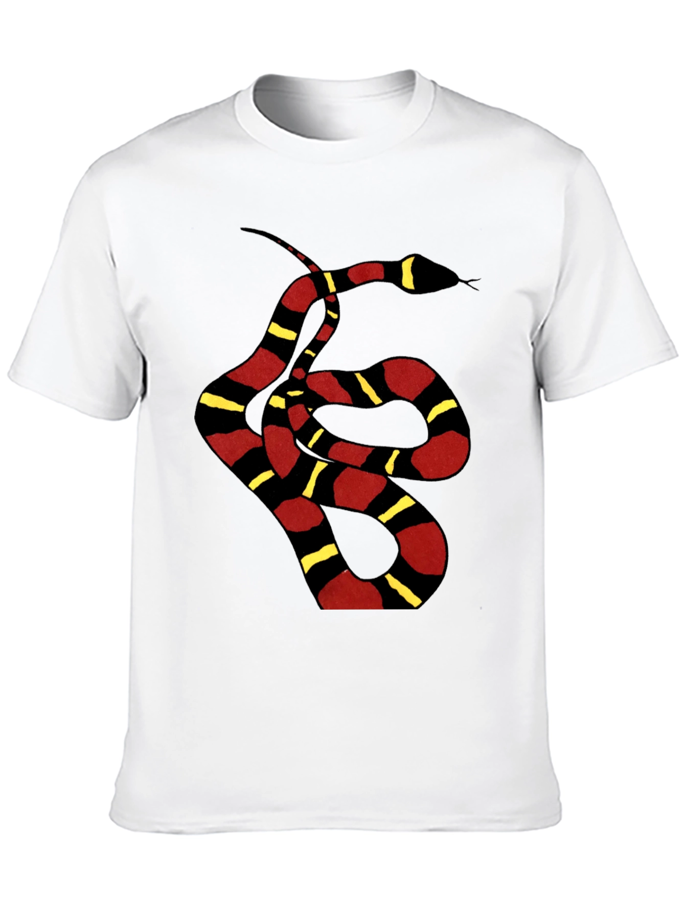 Striped Snake Graphic Tee - Black Unisex T-Shirt