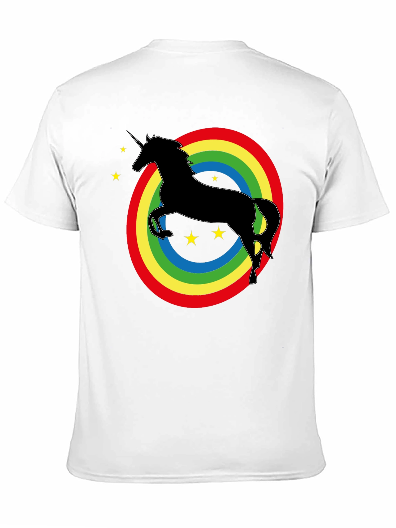 Rainbow Unicorn Graphic Tee - Black