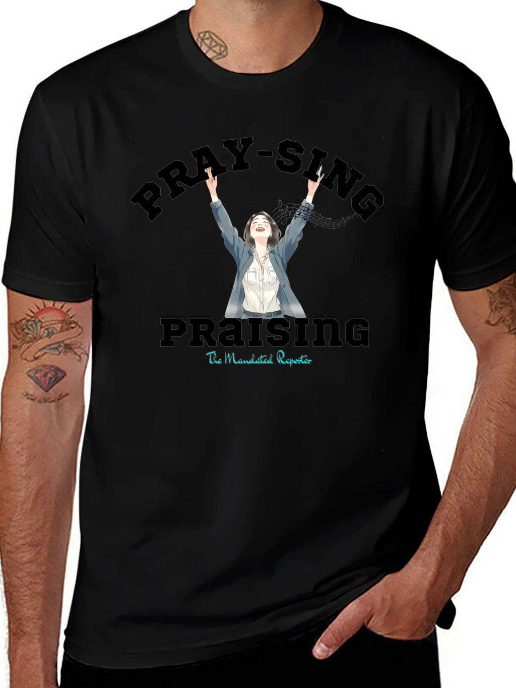 Pray-Sing Praising T-Shirt - Christian Apparel