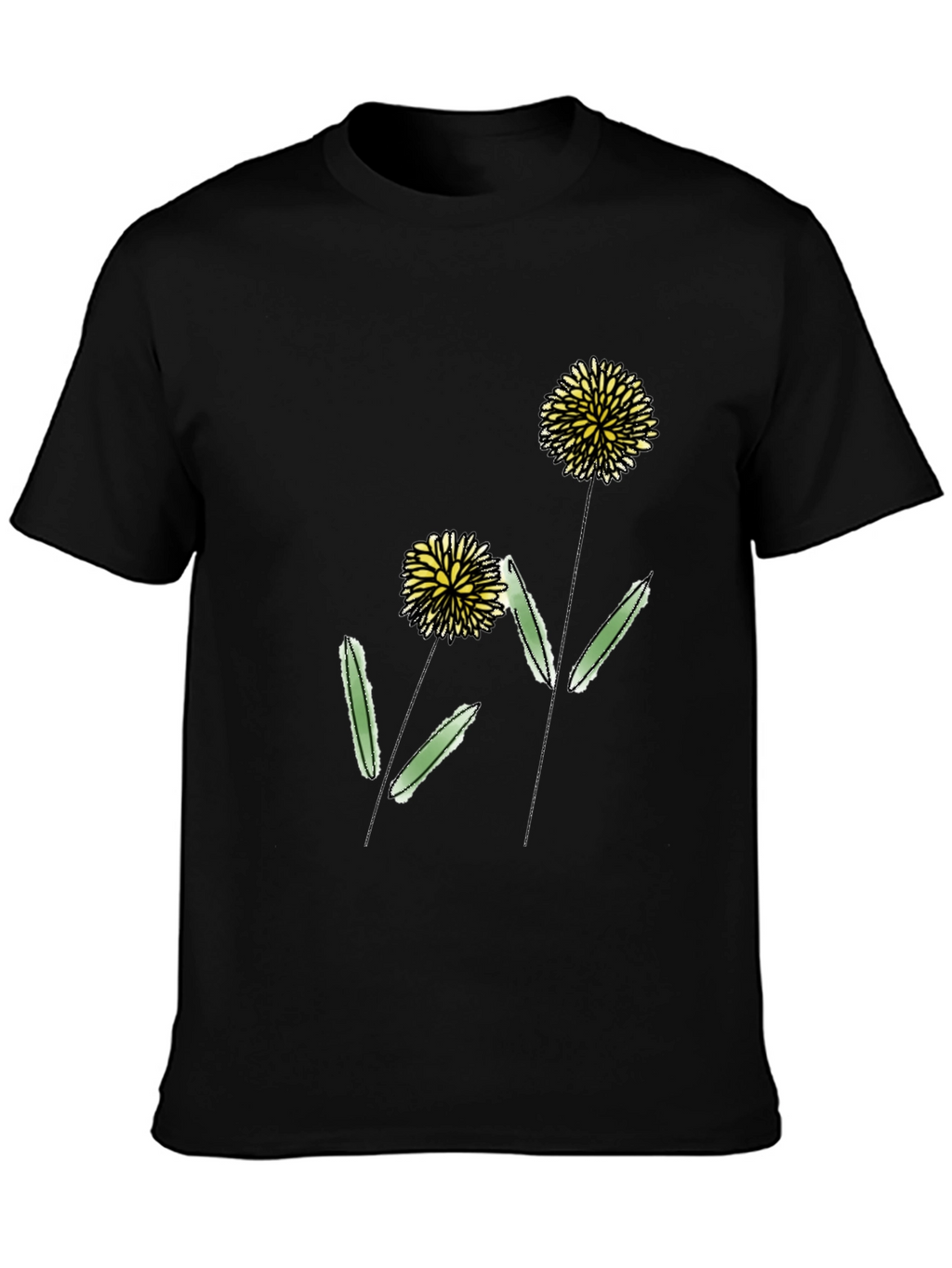 Black Dandelion Graphic Tee