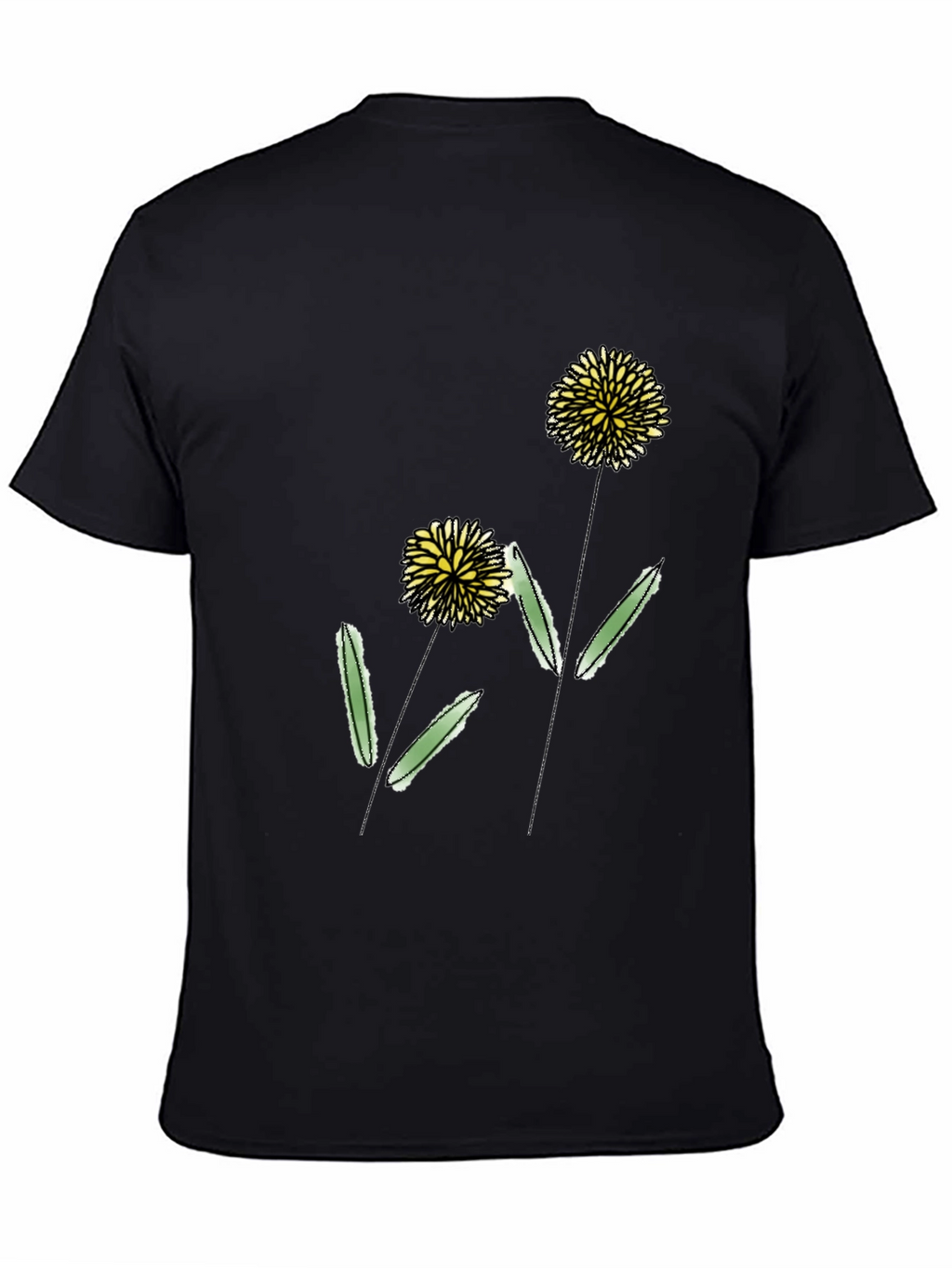 Black Dandelion Graphic Tee