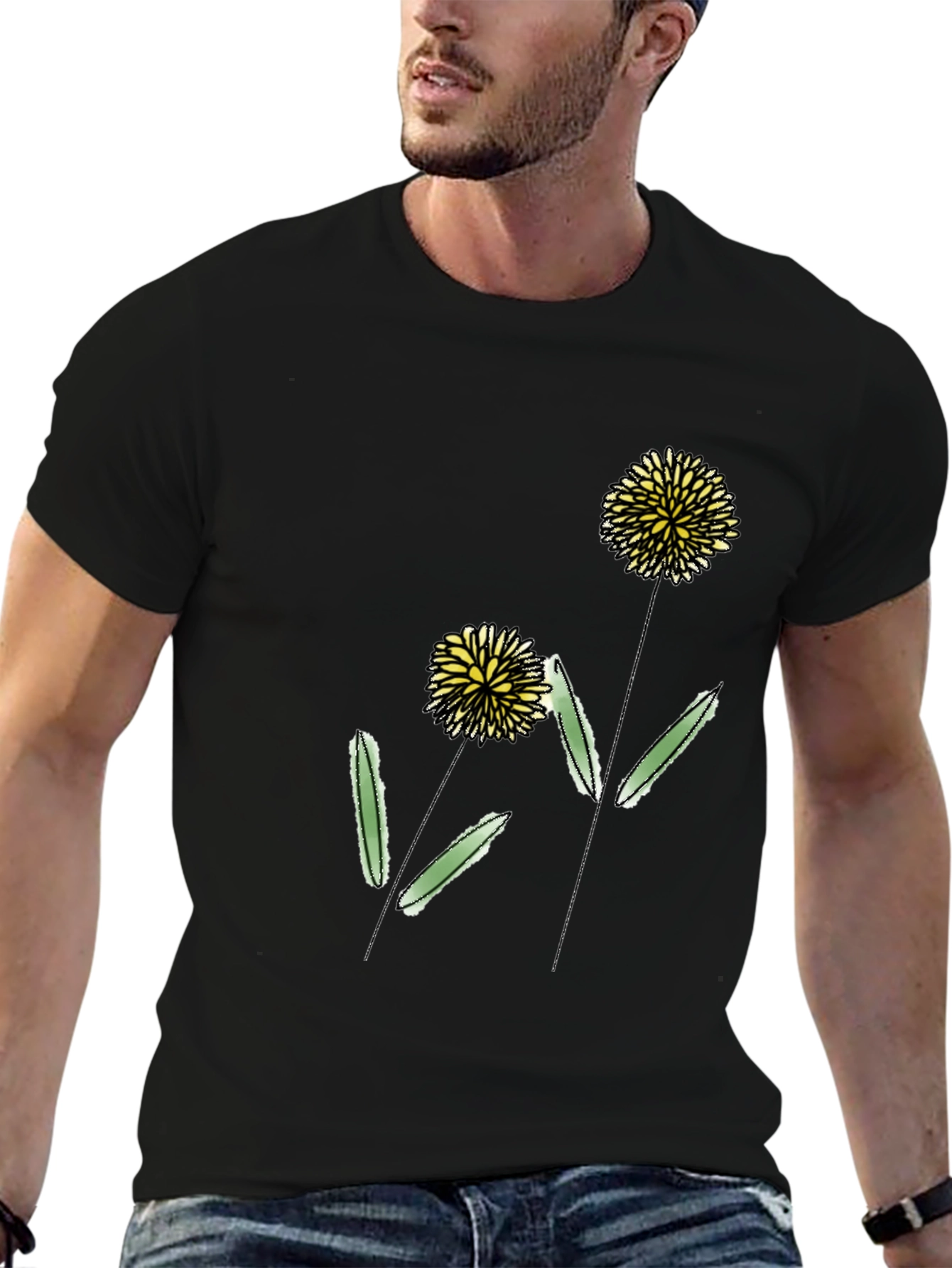 Black Dandelion Graphic Tee