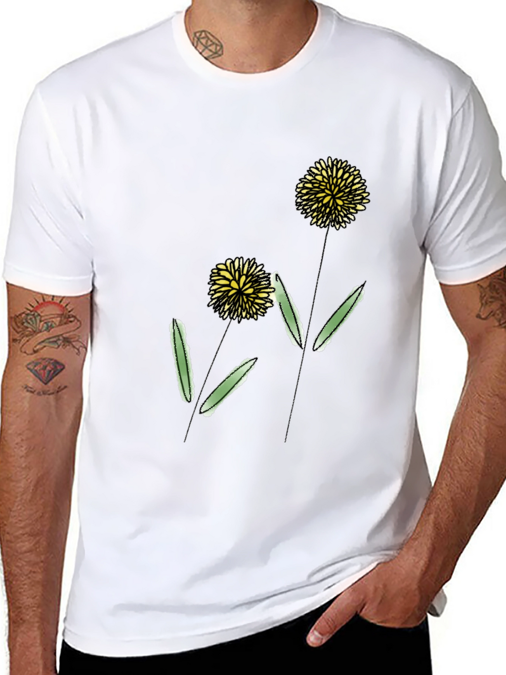 Black Dandelion Graphic Tee