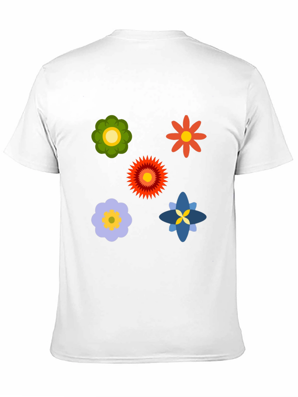 Floral Print Black Crew Neck T-Shirt