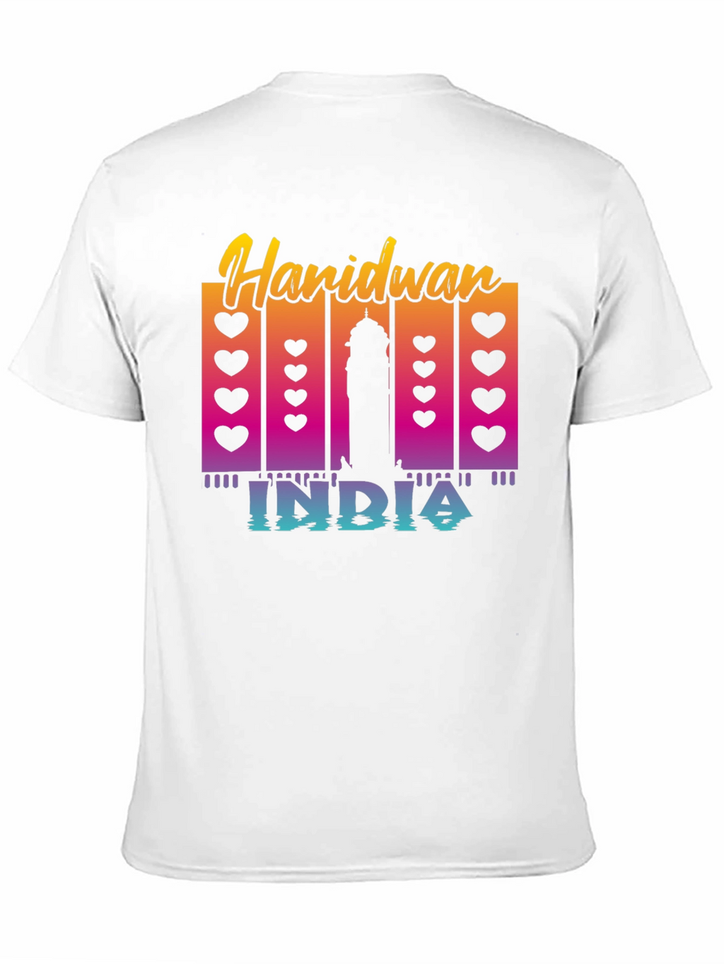 Haridwan India T-Shirt: Heart & Silhouette Design