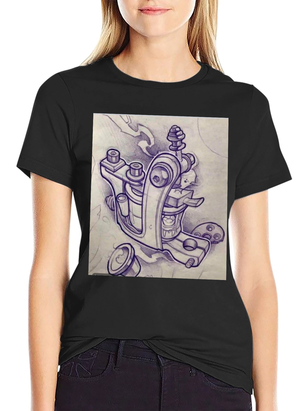 Tattoo Machine Sketch T-Shirt