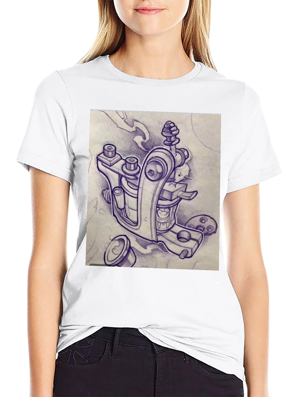 Tattoo Machine Sketch T-Shirt