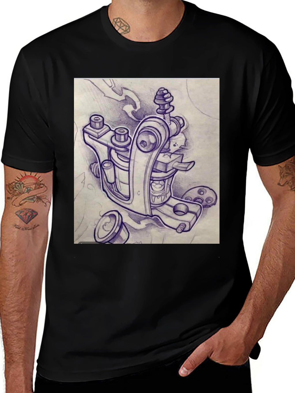 Tattoo Machine Sketch T-Shirt