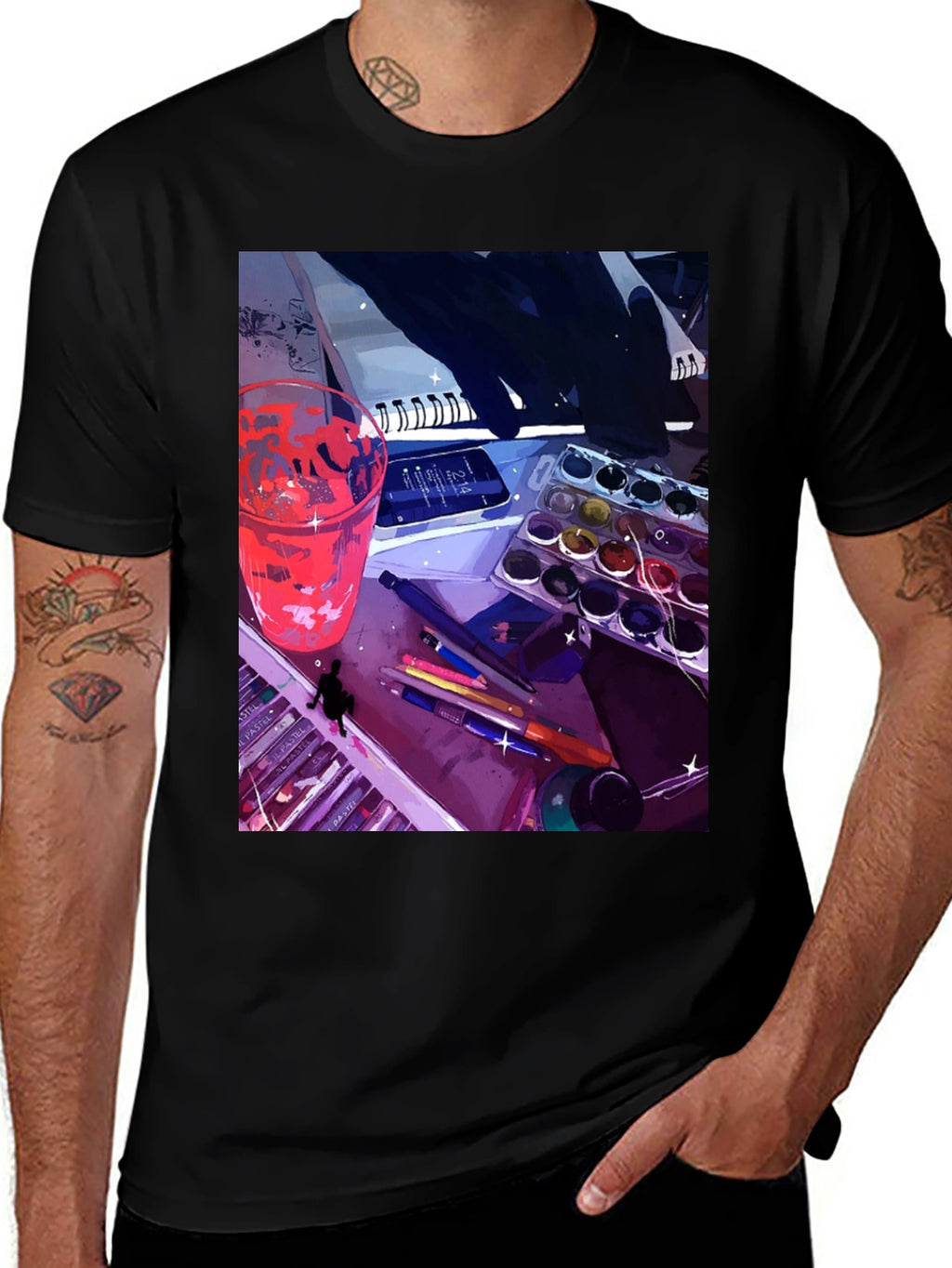 Artists Desk Graphic Tee - Creative Expression