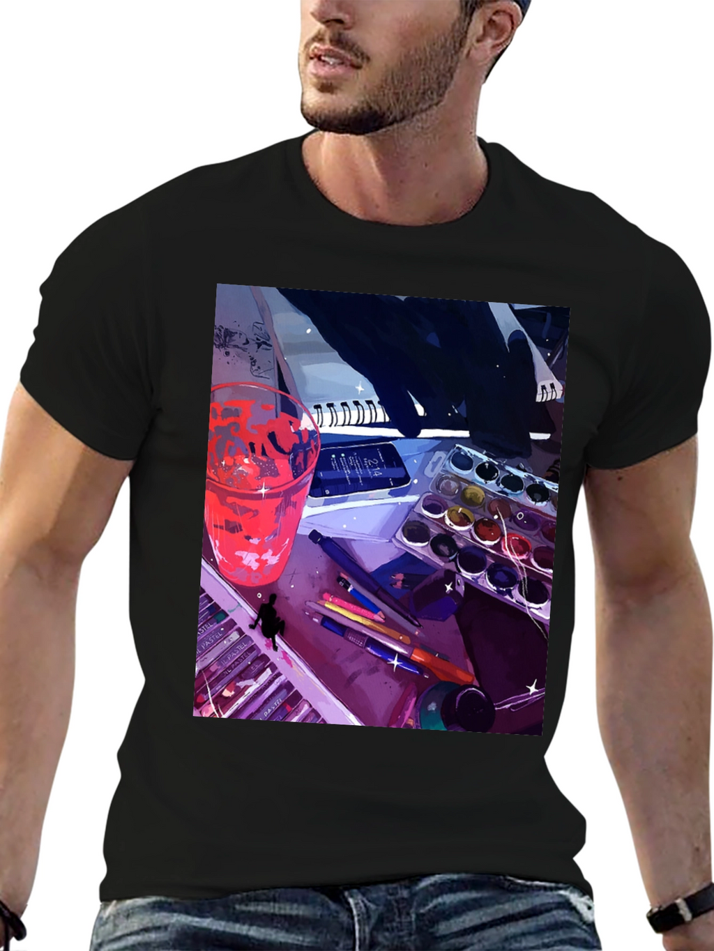 Artists Desk Graphic Tee - Creative Expression
