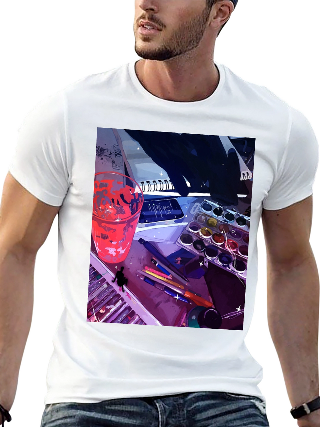 Artists Desk Graphic Tee - Creative Expression