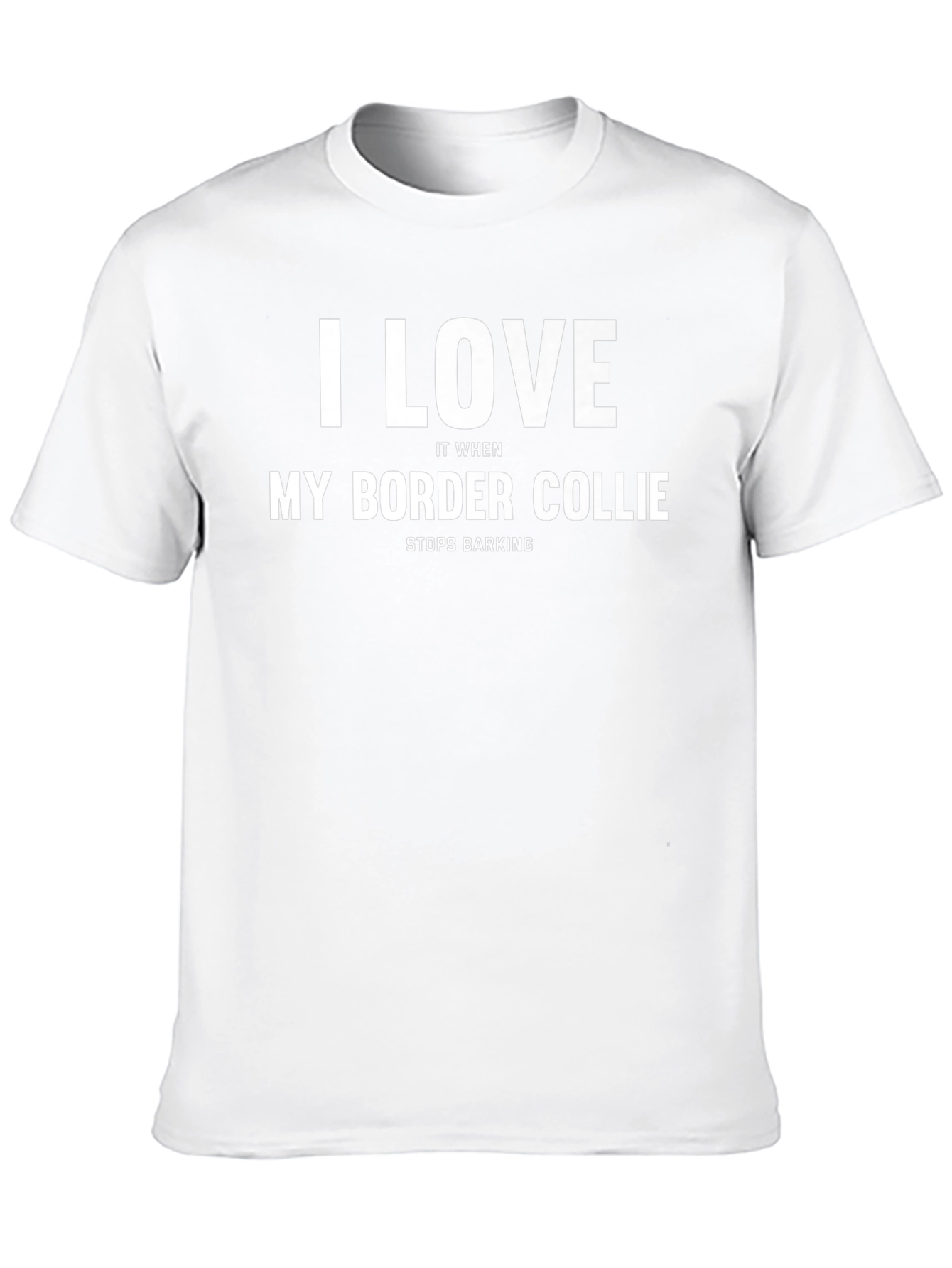 I Love My Border Collie Black T-Shirt