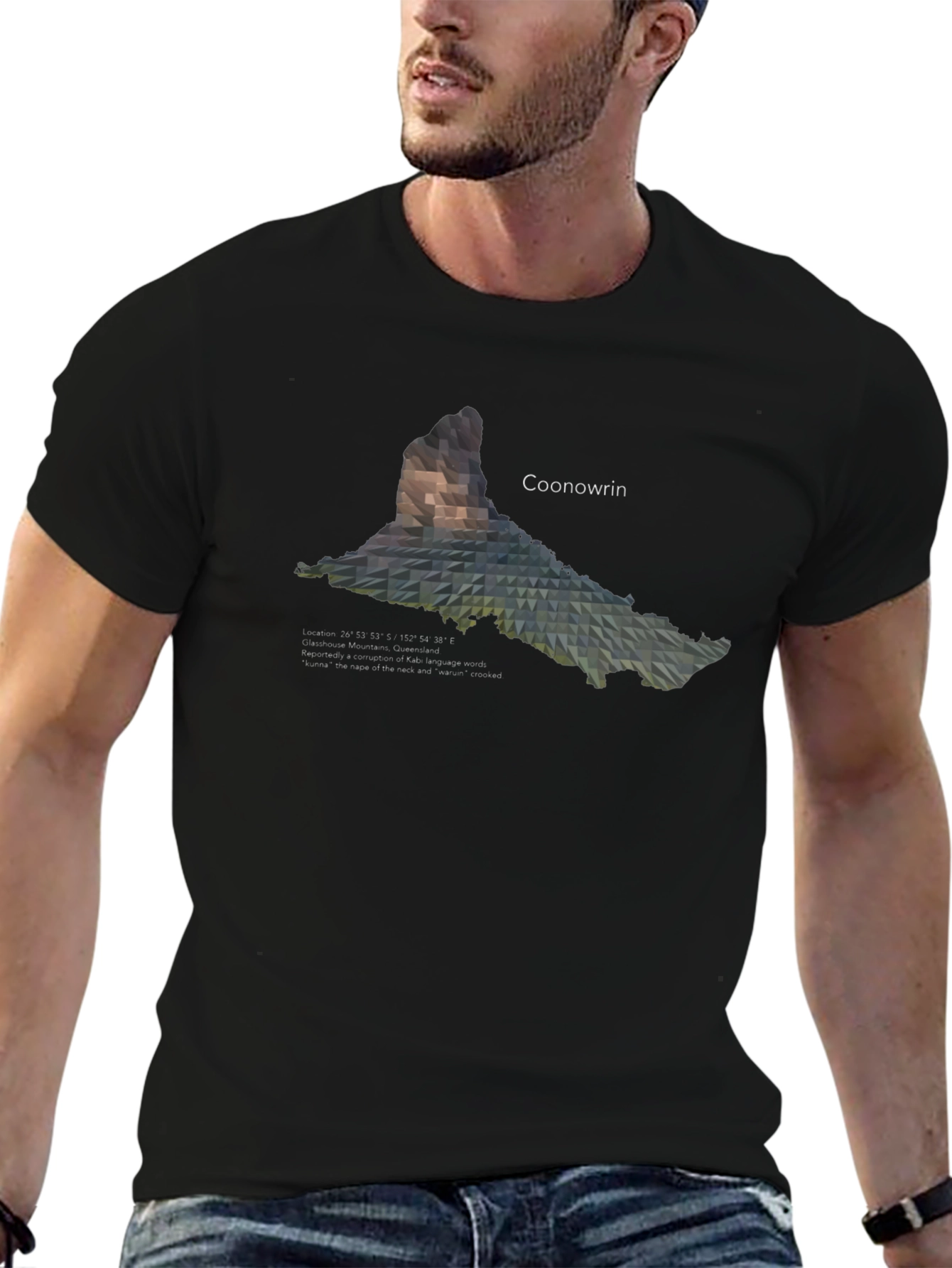 Coonowrin Mountain Geometric T-Shirt