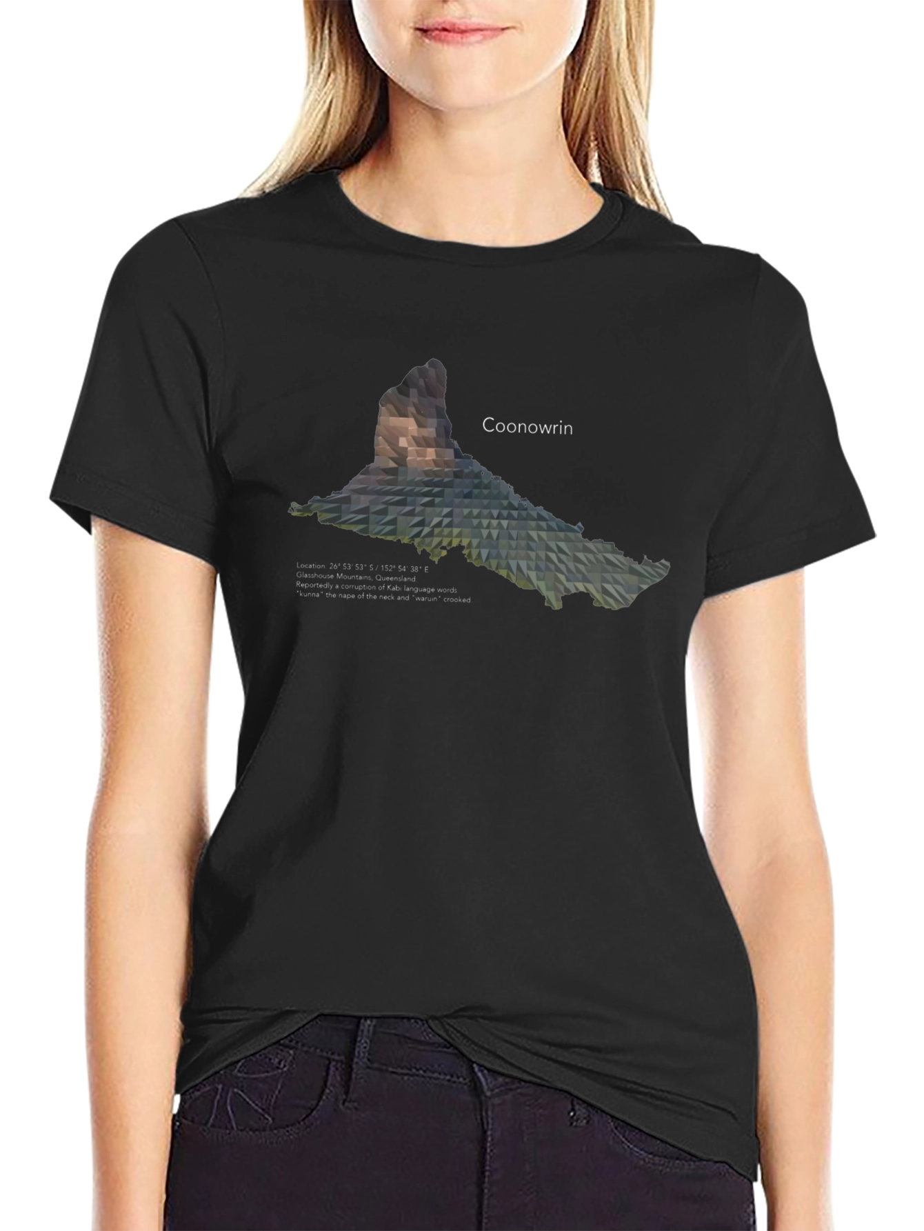 Coonowrin Mountain Geometric T-Shirt