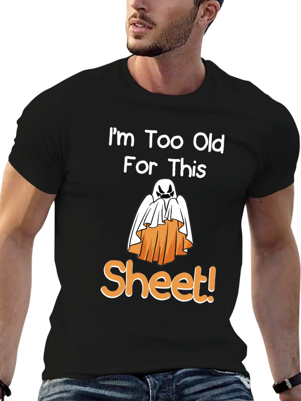 Funny Halloween Ghost Sheet T-Shirt