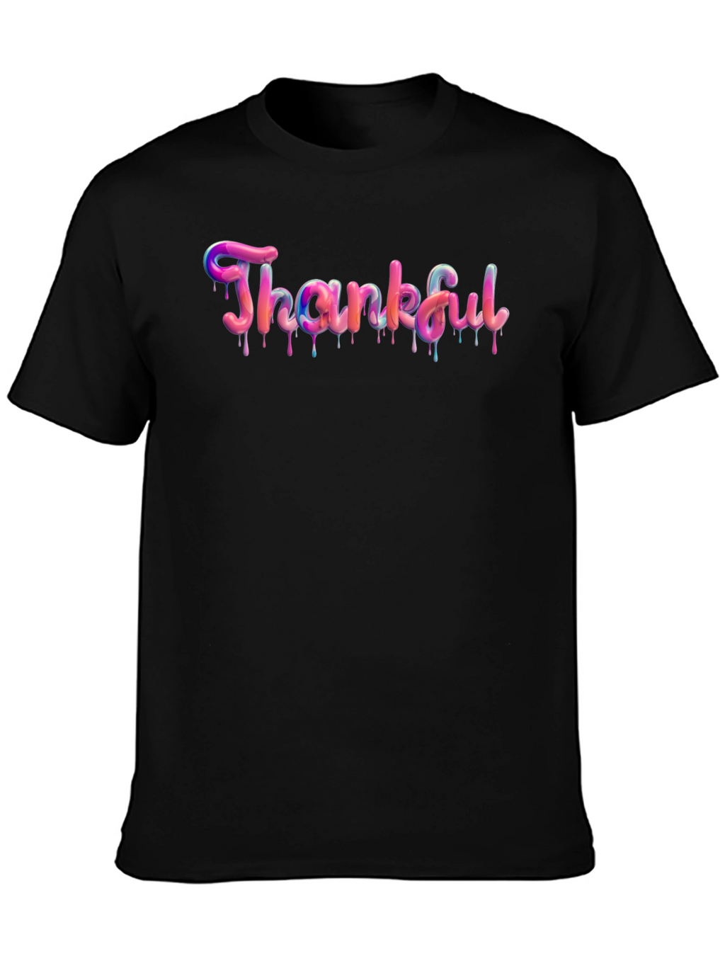 Thankful Graphic T-Shirt - Black