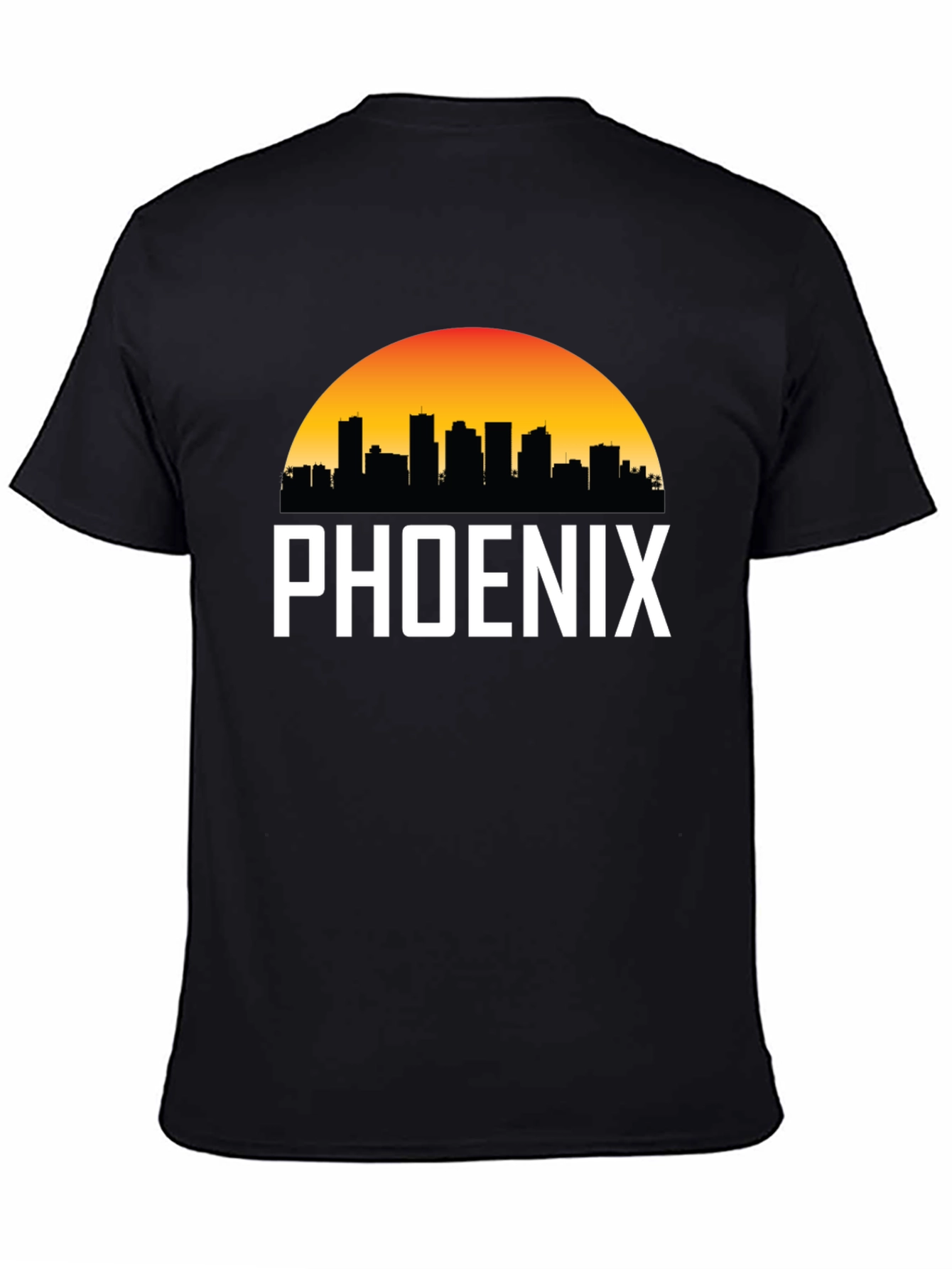 Phoenix Cityscape Graphic Tee - Black