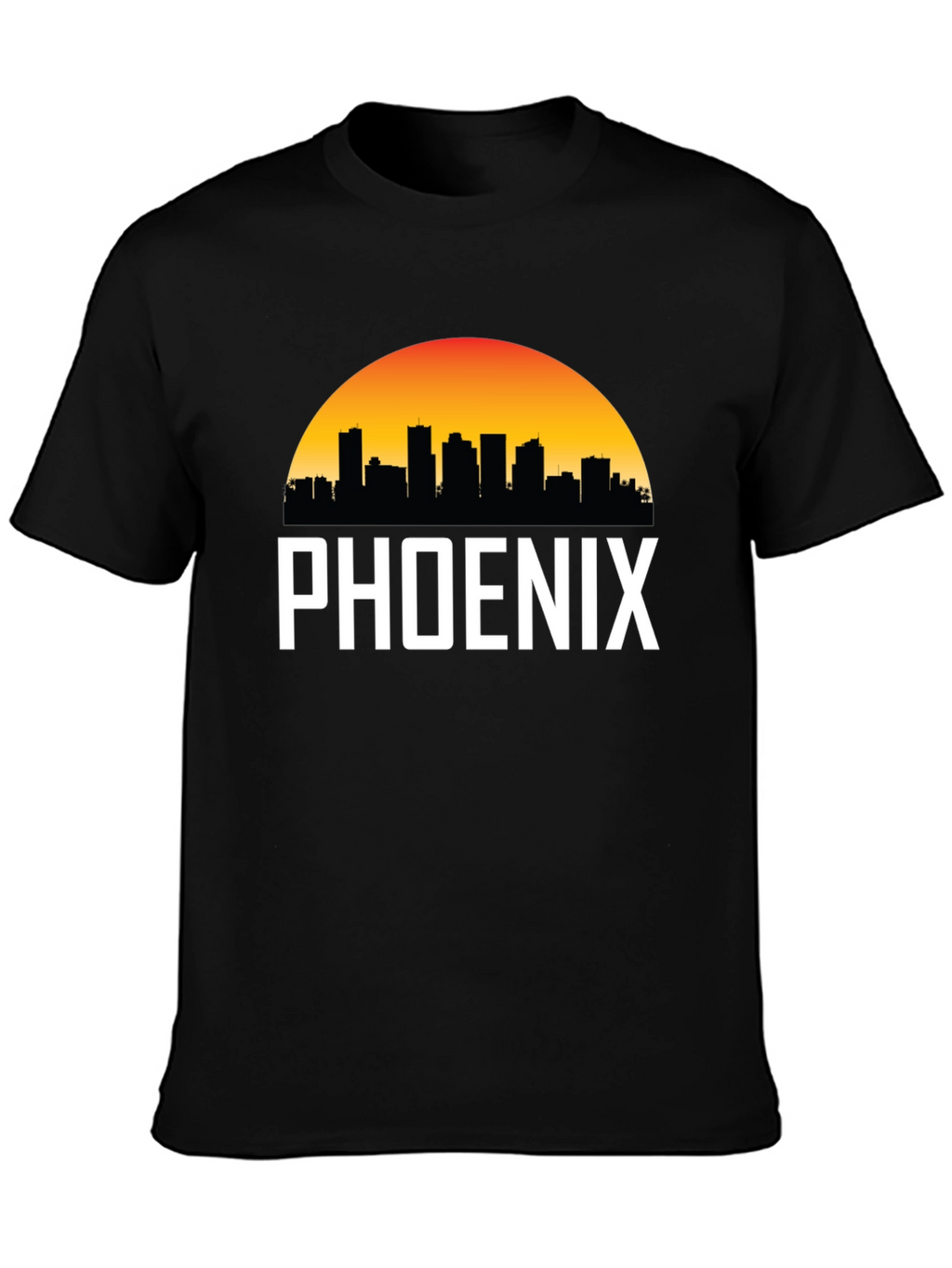 Phoenix Cityscape Graphic Tee - Black