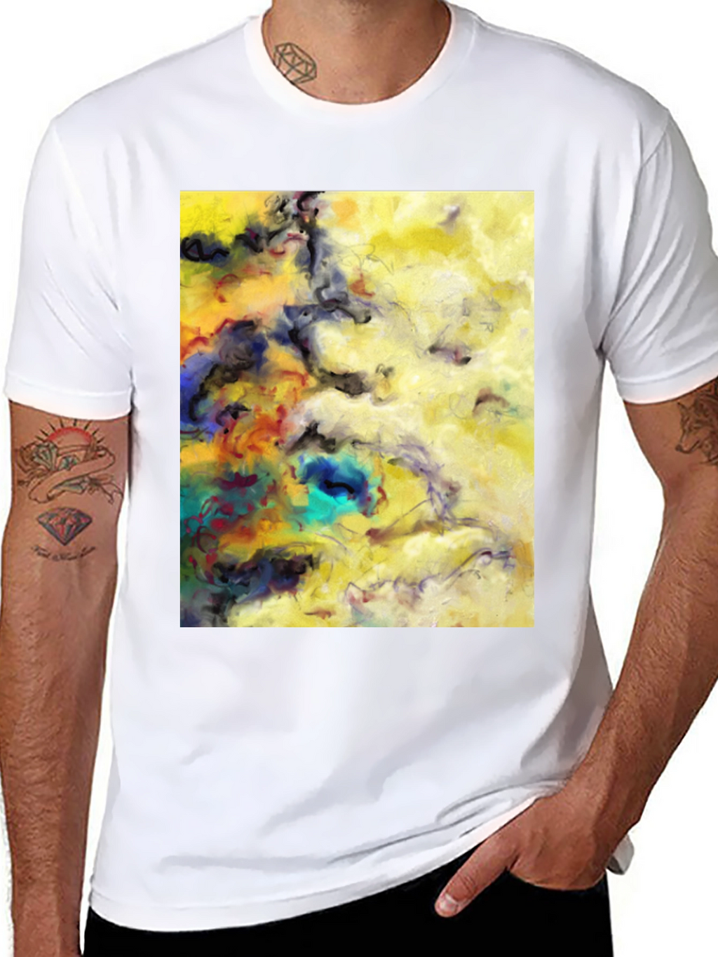 Abstract Art Graphic Tee - Modern Artistic Design