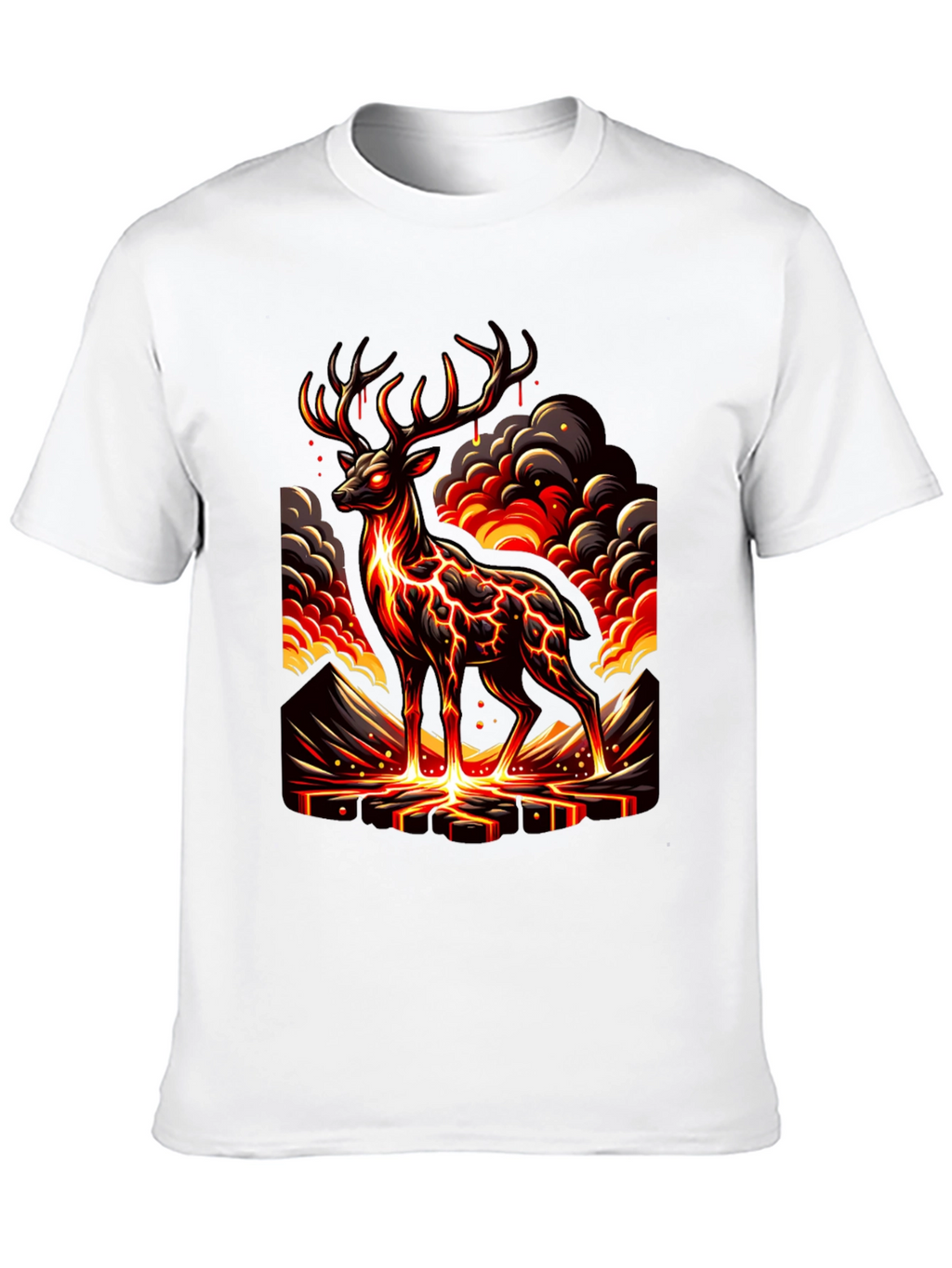 Lava Deer Graphic Tee - Mens Black T-Shirt