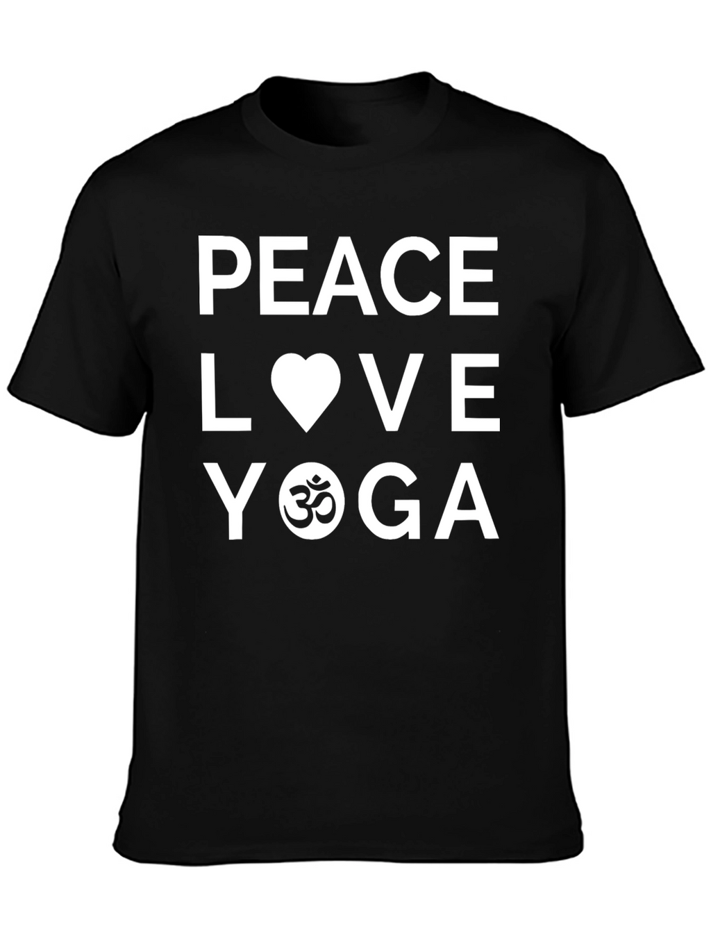 Peace Love Yoga T-Shirt - Black
