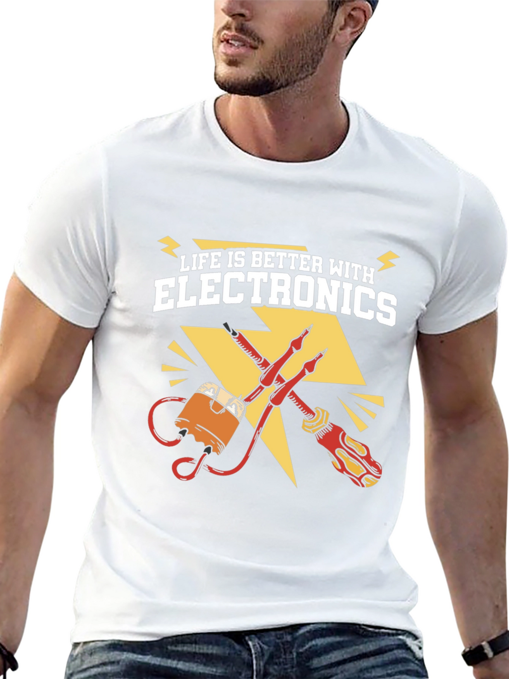 Life is Better with Electronics Graphic T-Shirt