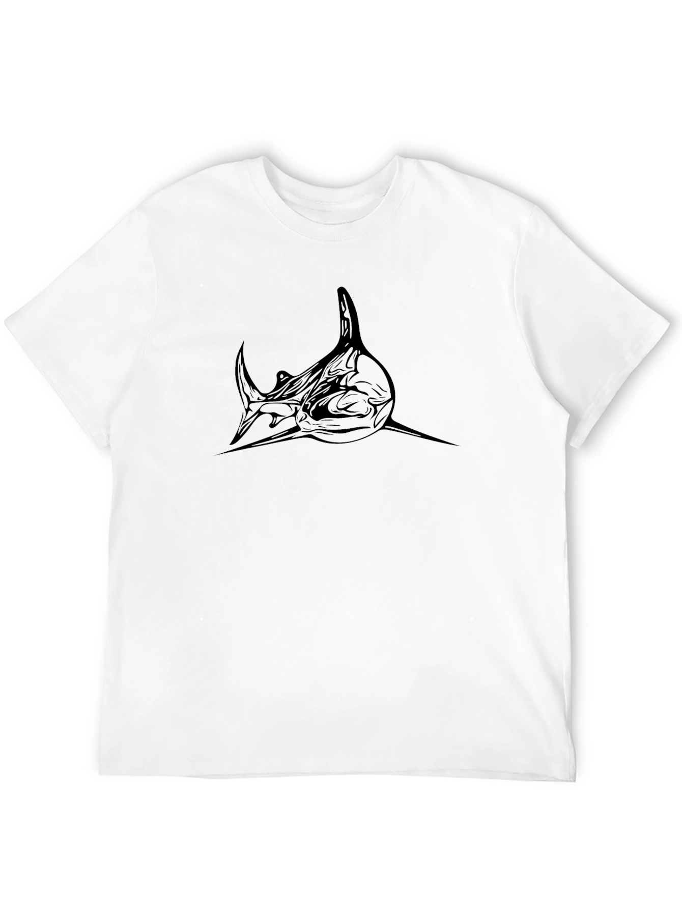 Black Shark Graphic Tee - Mens Stylish Casual Shirt