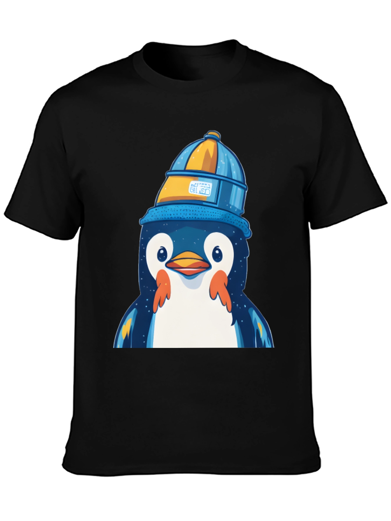 Penguin in a Bucket Hat Graphic Tee