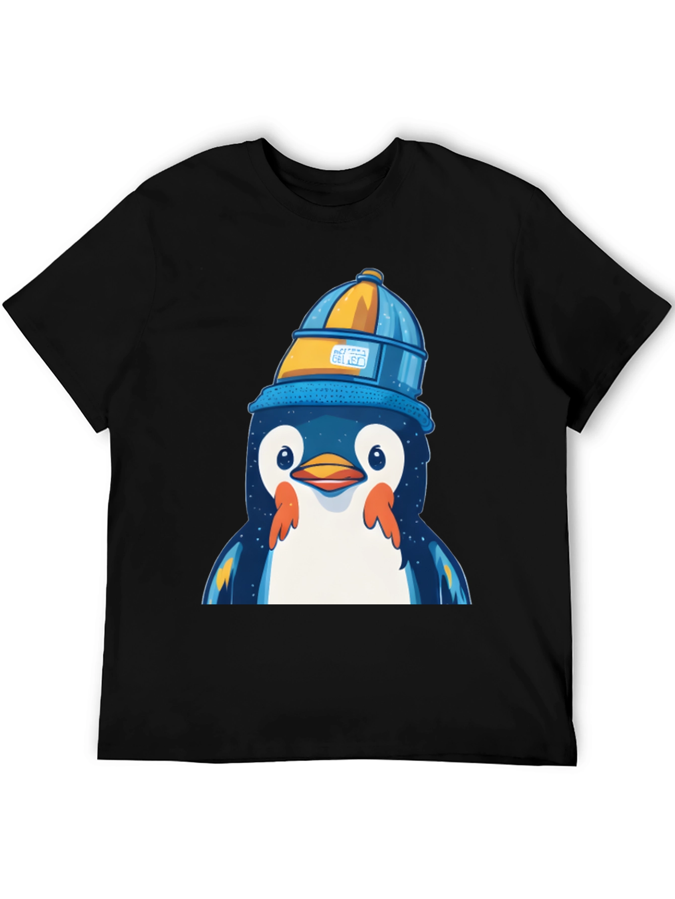 Penguin in a Bucket Hat Graphic Tee
