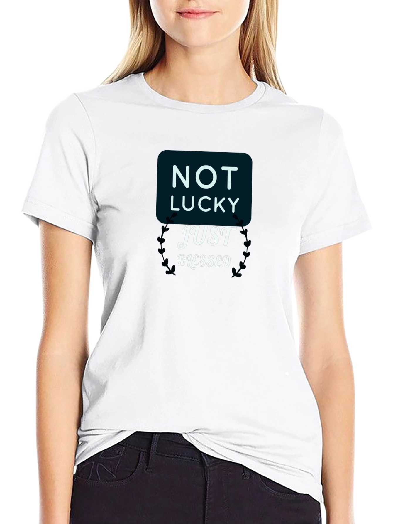 Not Lucky Just Blessed Black T-Shirt