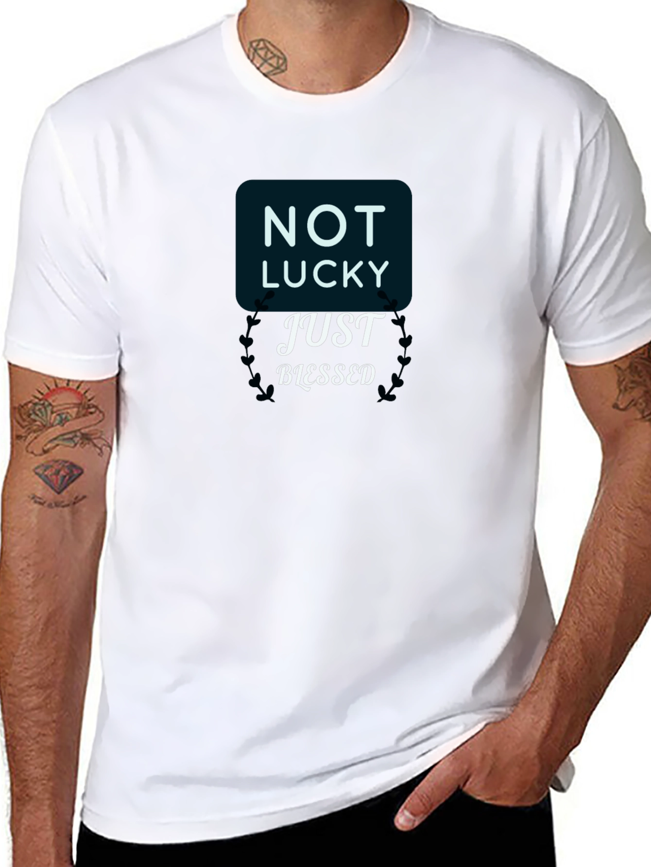 Not Lucky Just Blessed Black T-Shirt